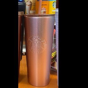 Starbucks Rose Gold glitter holiday Cup